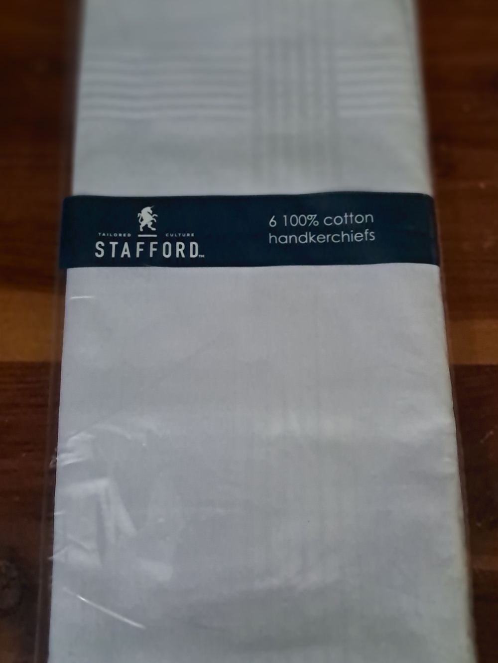Stafford White Pocket Squares - Pack of 6 Cotton Handkerchiefs